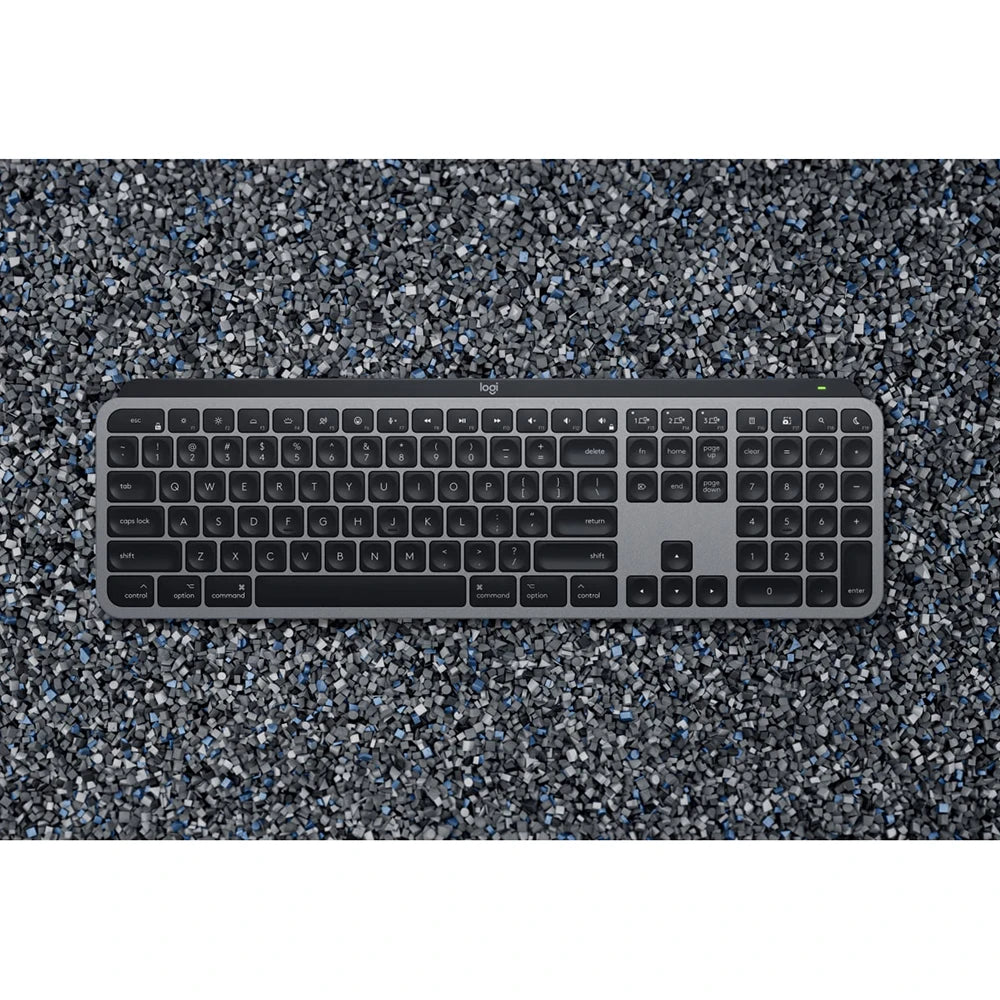 Logitech MX Keys S Combo for Mac, Wireless Keyboard, Mouse, Palm Rest - Space Grey