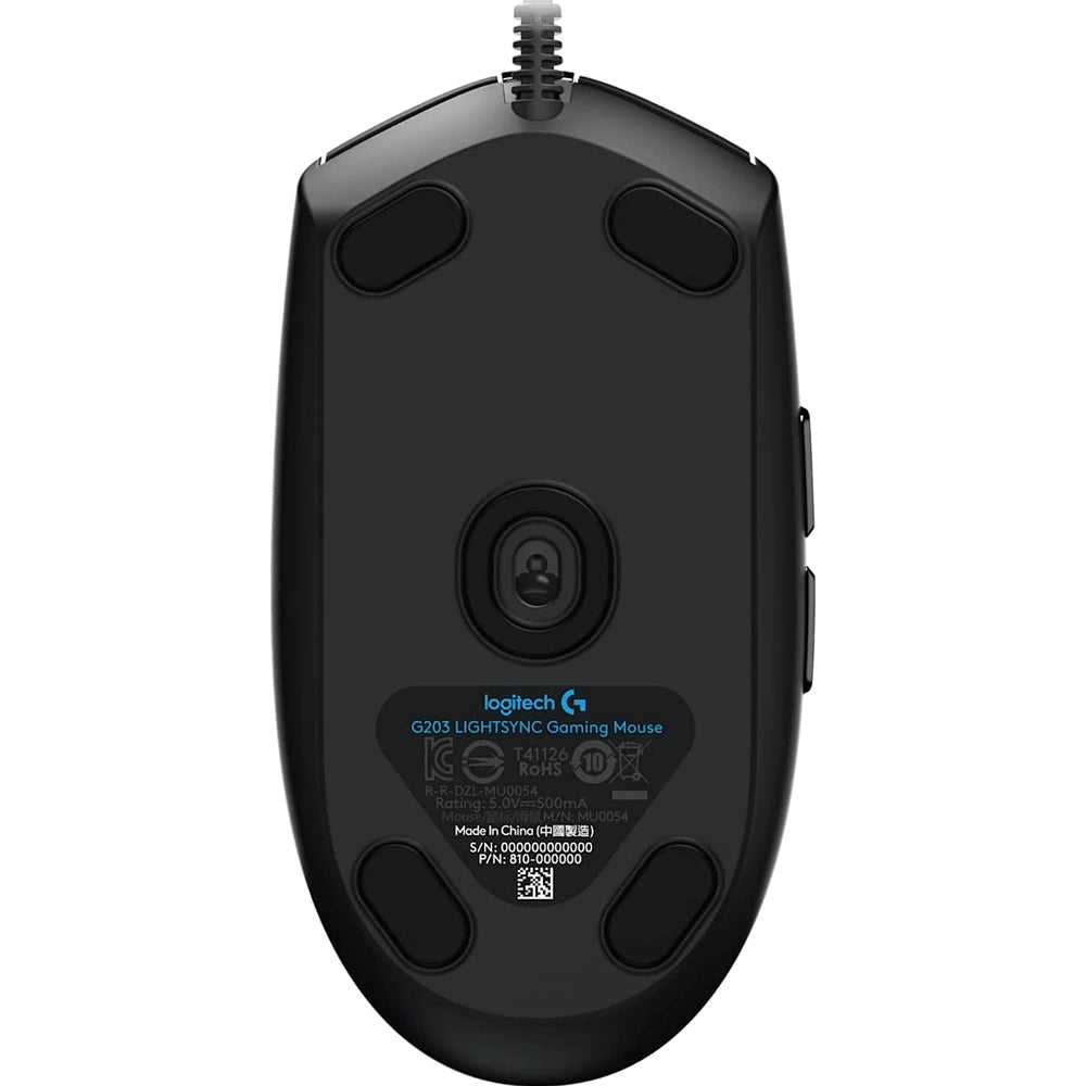 Logitech G203 Lightsync Wired Gaming Mouse in Black