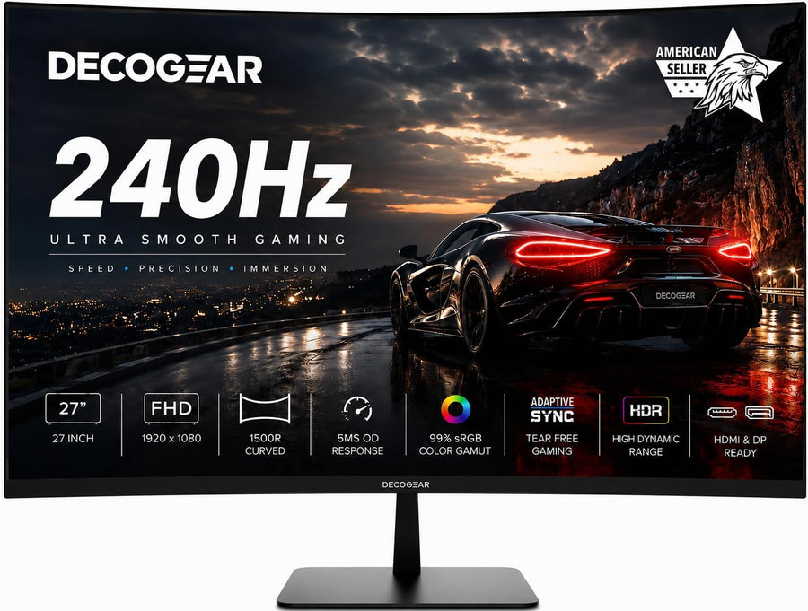 Deco Gear 27” 240 Hz Curved Monitor