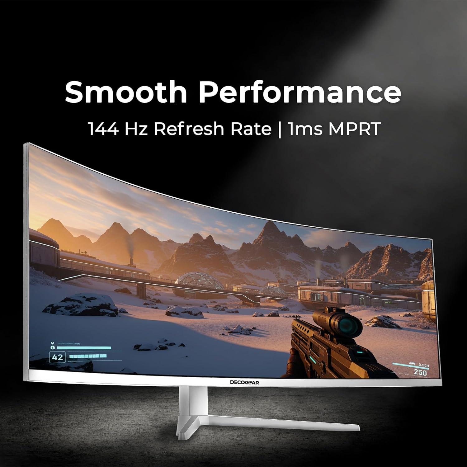 Deco Gear 49" Curved Ultrawide White Monitor