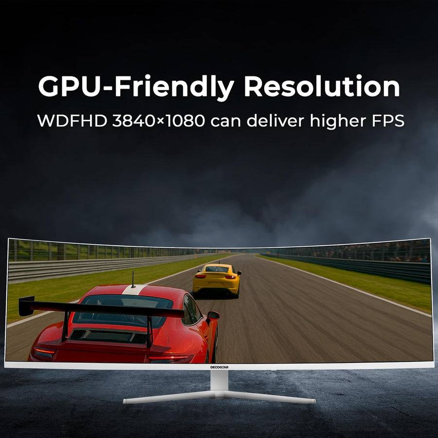 Deco Gear 49" Curved Ultrawide White Monitor