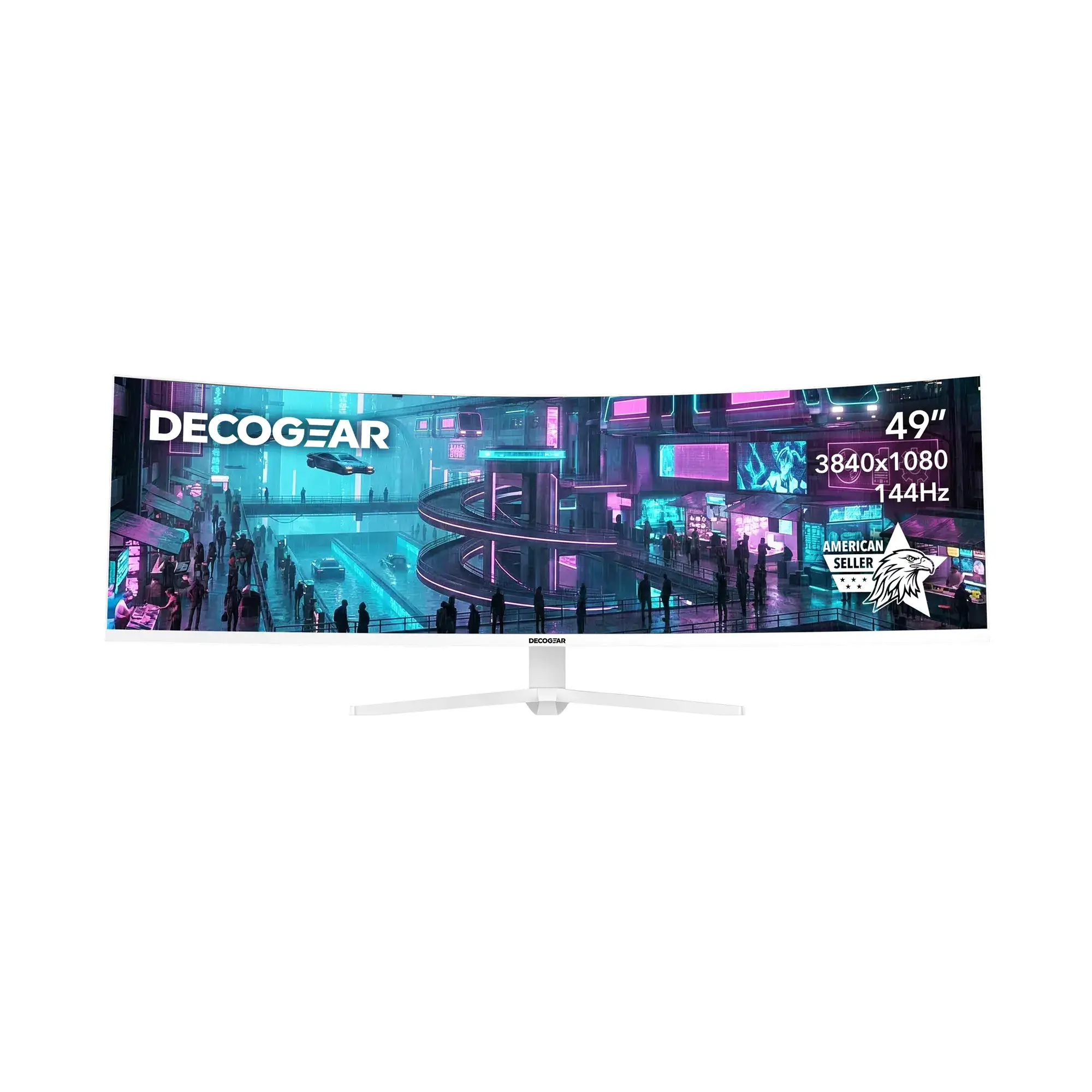 Deco Gear 49" Curved Ultrawide White Monitor