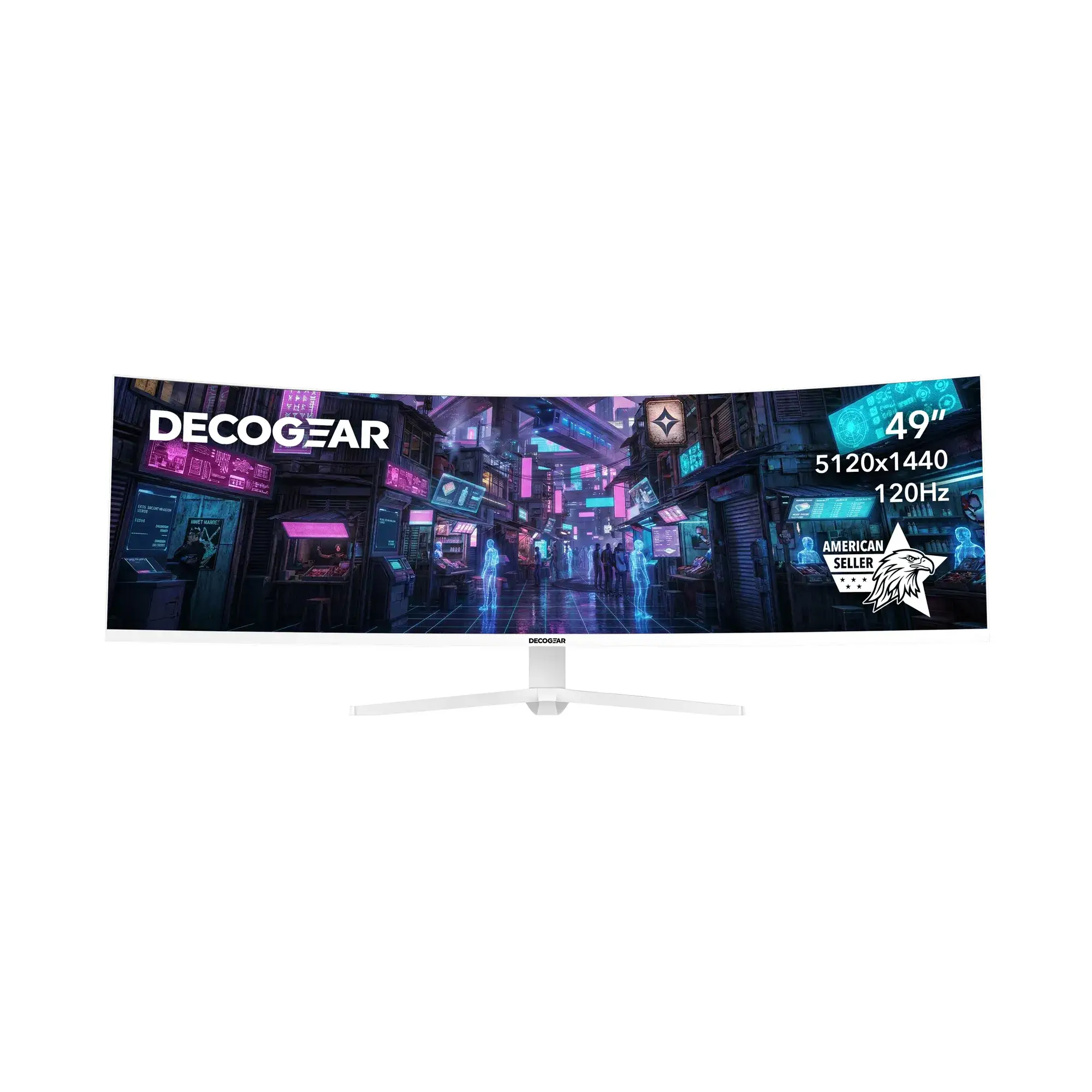 Deco Gear 49" White Curved 5K DQHD Ultrawide Gaming Monitor