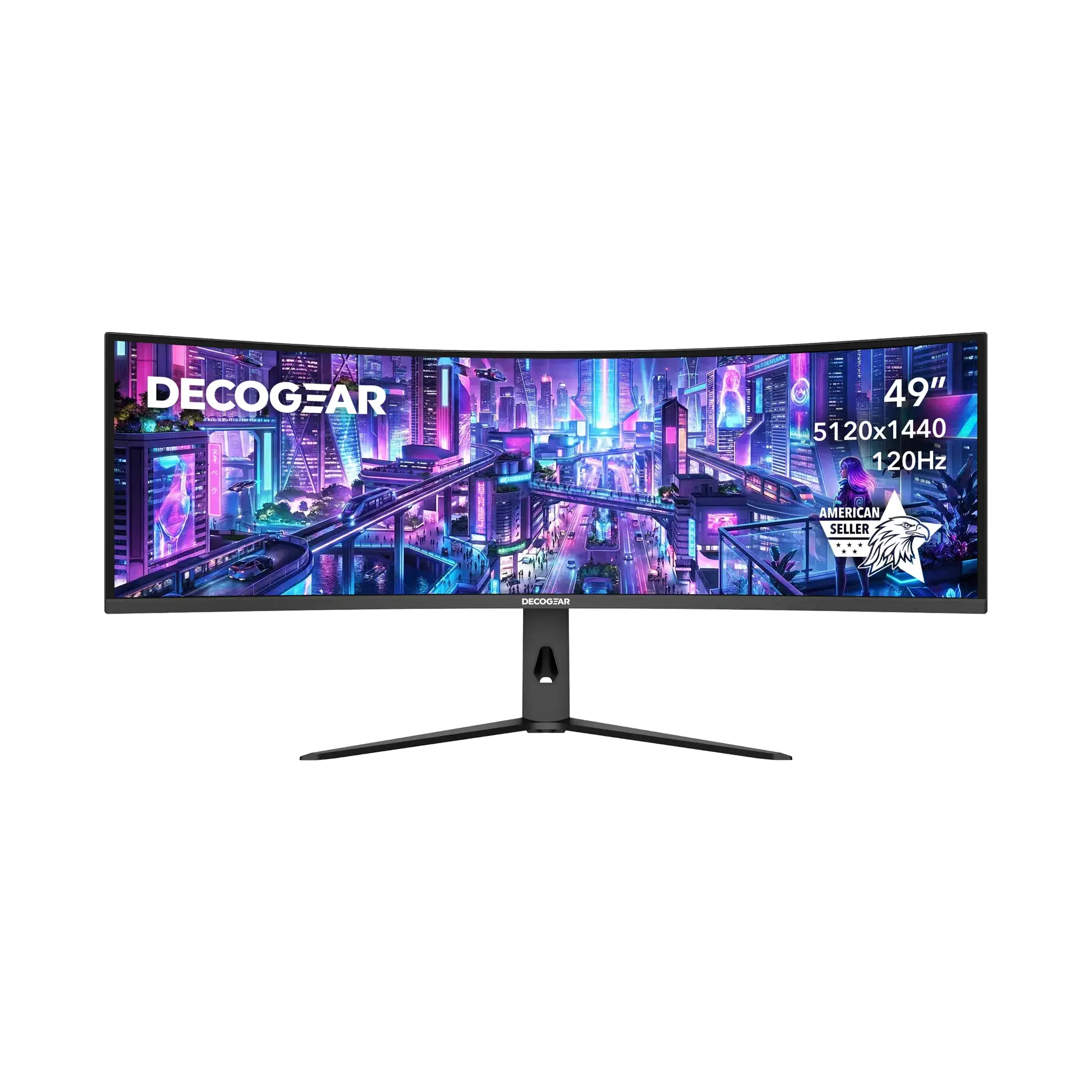 Deco Gear 49” Curved 120Hz R1000 Monitor - Open Box