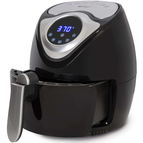 Deco Chef XL 3.7 QT Digital Air Fryer Cooker With 7 Smart Programs ,Preheat & Shake Remind , LED Touch Screen Oil-Less Non-Stick Coated Basket ,Timer Counter Top , Healthy Kitchen Safe Frying Station with Cook Book Recipes , Top Rated - DecoGear