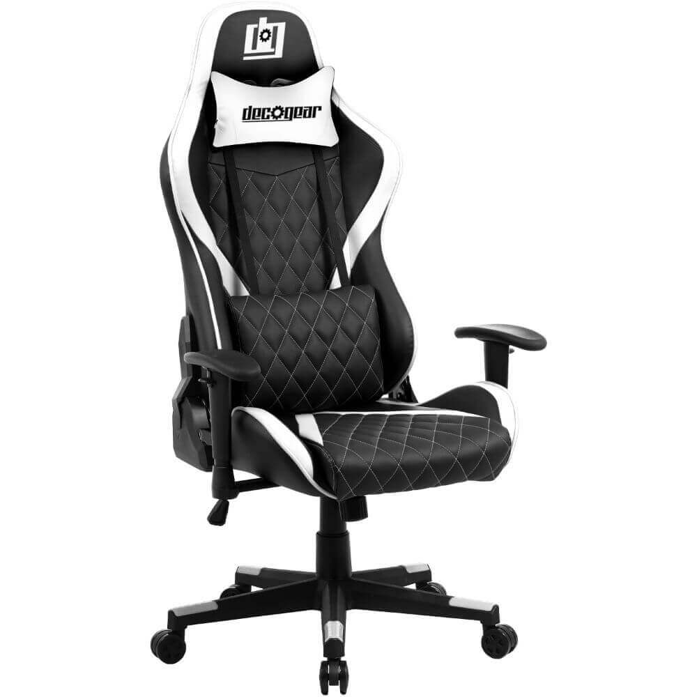 Theory White Gaming Chair With Black Trim