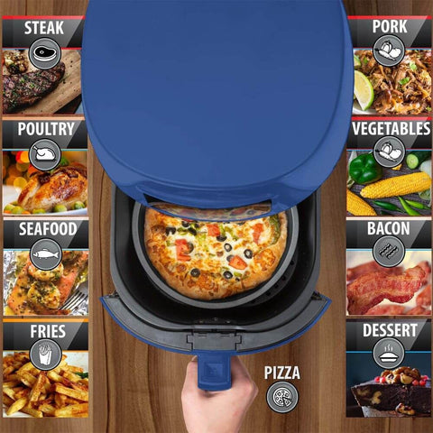 Deco Chef Digital 5.8QT Electric Air Fryer with Gourmet 12-Piece Knife Set - Deco Gear