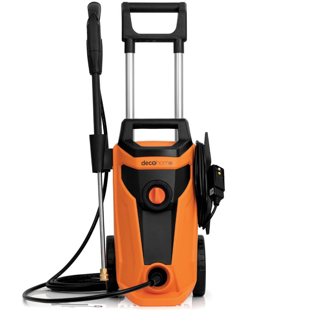 Deco Home 1800W Electric Pressure Washer with Auto Stop Water Gun, 4 Spray Nozzle Types