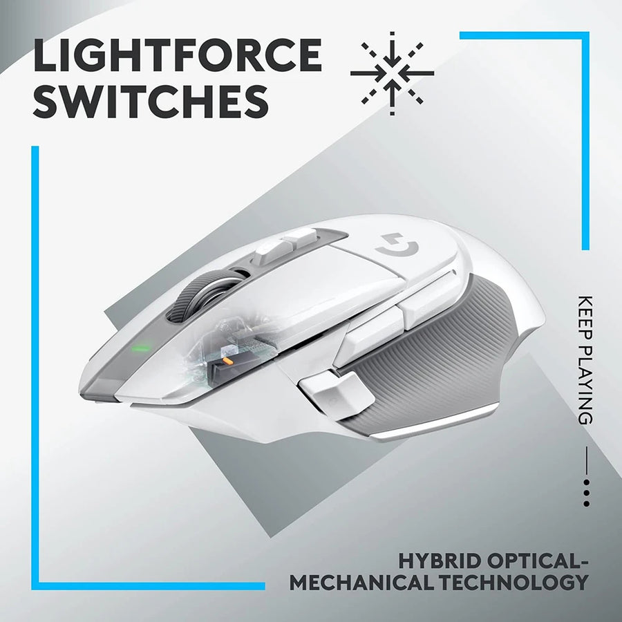 Logitech G502 X Lightspeed Wireless Gaming Mouse, White