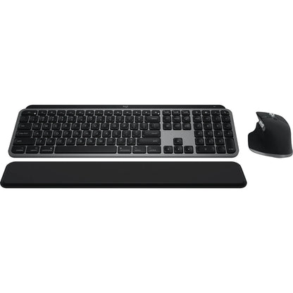 Logitech MX Keys S Combo for Mac, Wireless Keyboard, Mouse, Palm Rest - Space Grey