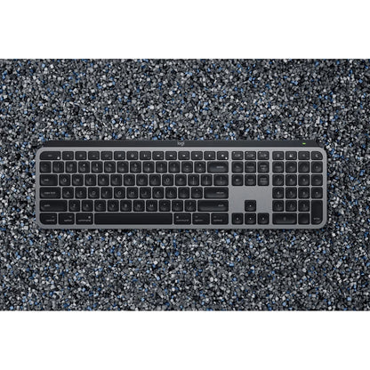 Logitech MX Keys S Combo for Mac, Wireless Keyboard, Mouse, Palm Rest - Space Grey