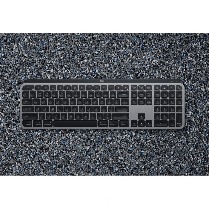 Logitech MX Keys S Combo for Mac, Wireless Keyboard, Mouse, Palm Rest - Space Grey