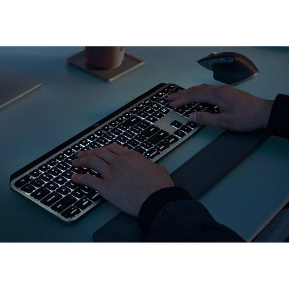 Logitech MX Keys S Combo for Mac, Wireless Keyboard, Mouse, Palm Rest - Space Grey