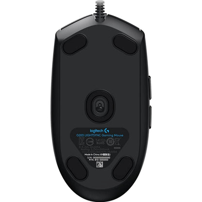 Logitech G203 Lightsync Wired Gaming Mouse in Black