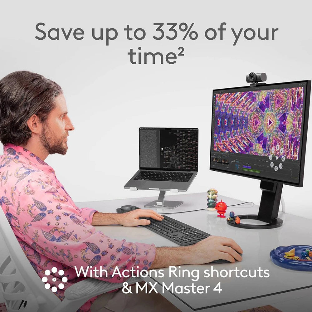 Logitech MX Master 4 Ergonomic Wireless Mouse in Black