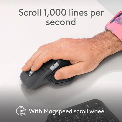 Logitech MX Master 4 Ergonomic Wireless Mouse in Black