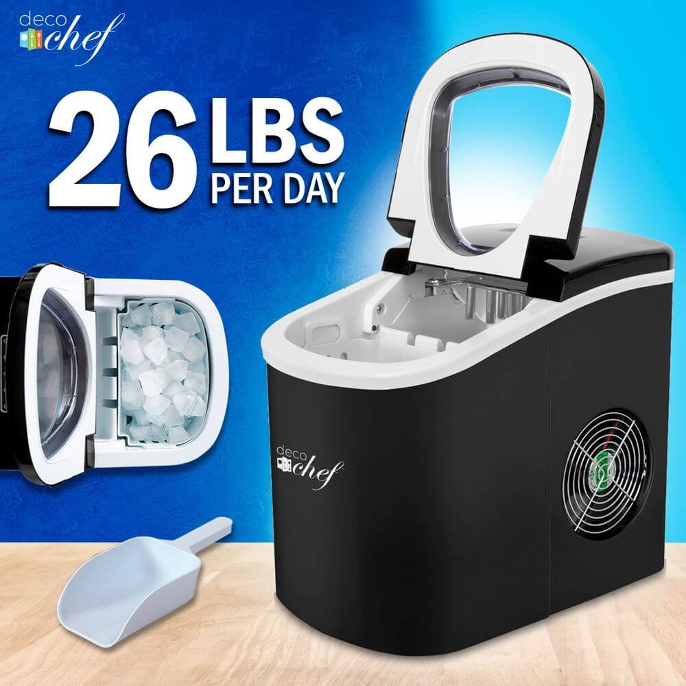 12'' Black Bullet Ice Portable Ice Maker with Handle – Euhomy