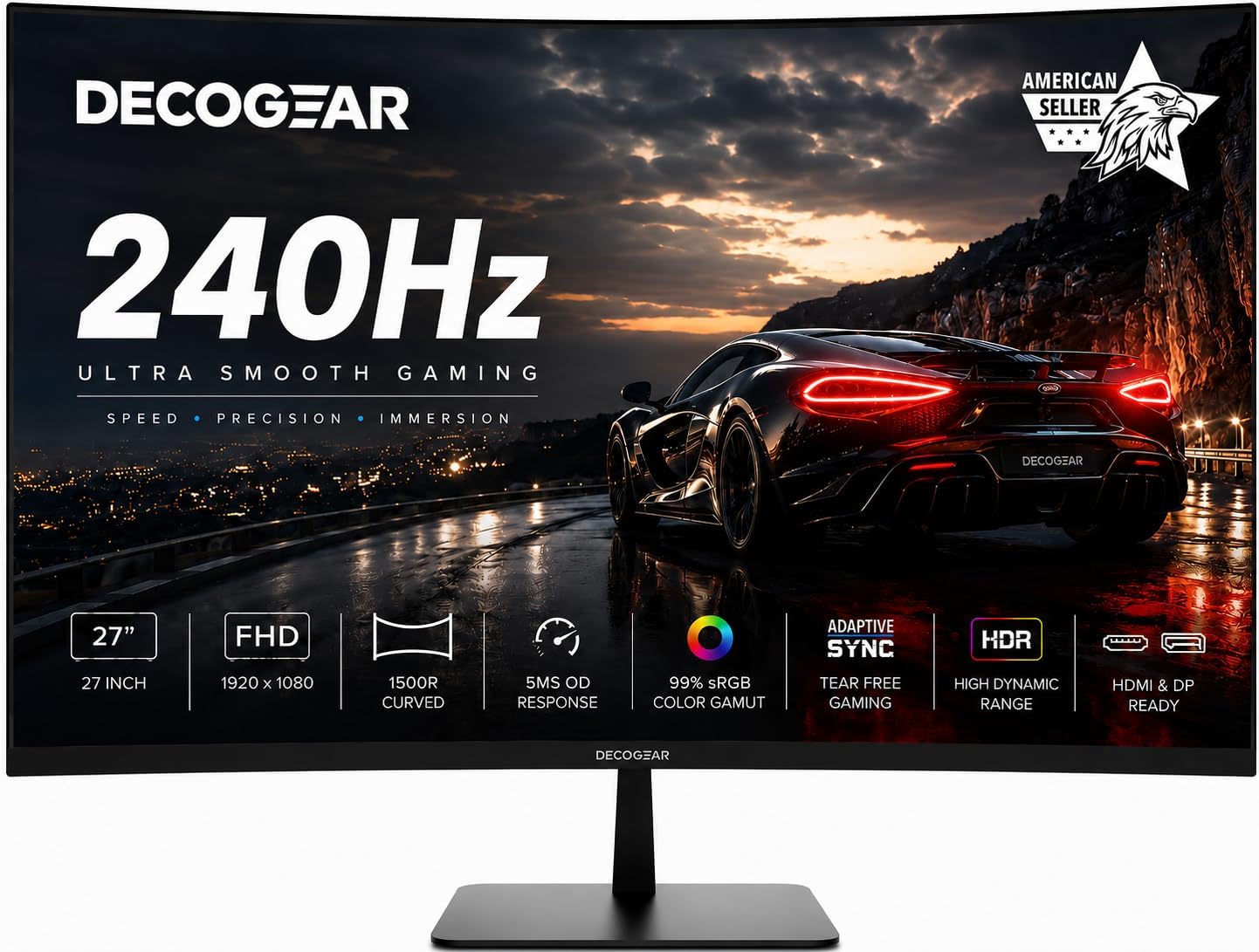 Deco Gear 27” 240 Hz Curved Monitor
