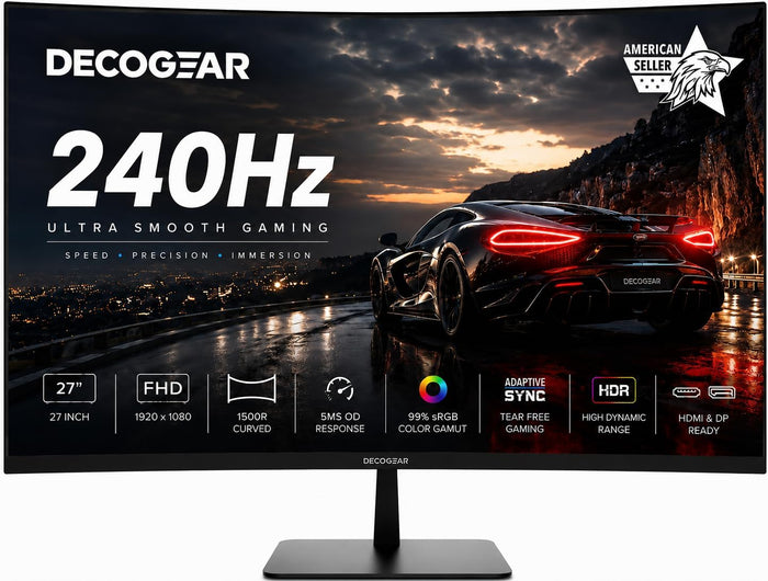 Deco Gear 27” 240 Hz Curved Monitor