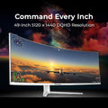 Deco Gear 49" White Curved 5K DQHD Ultrawide Gaming Monitor
