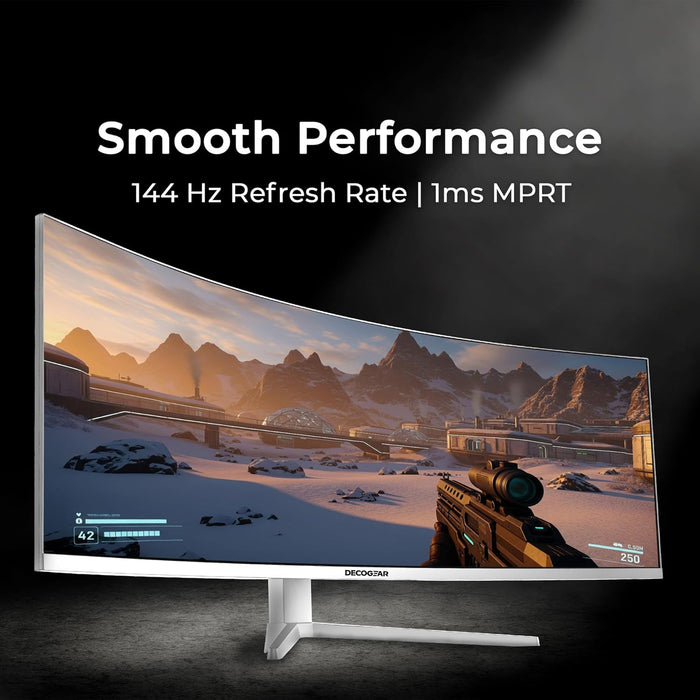 Deco Gear 49" Curved Ultrawide White Monitor