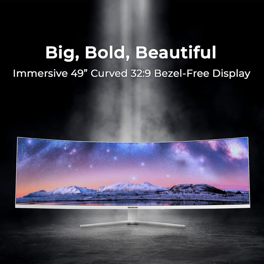 Deco Gear 49" Curved Ultrawide White Monitor