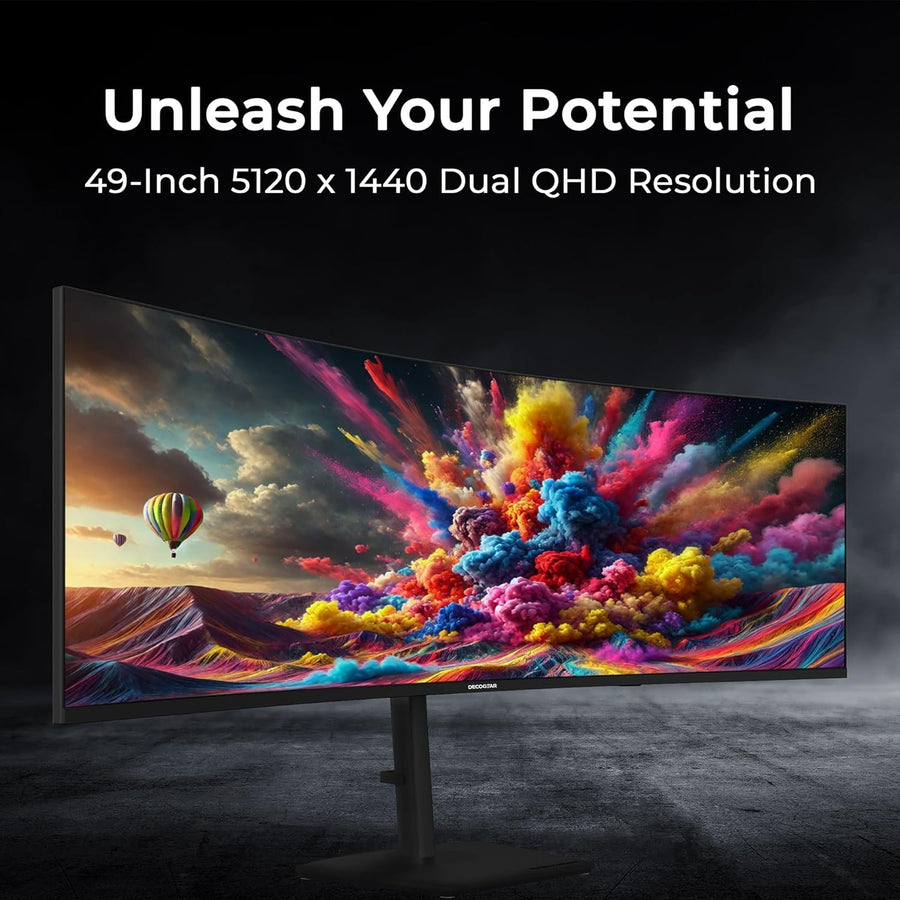 Deco Gear 49" Curved 5K Display | DQHD 120Hz Ultrawide Monitor