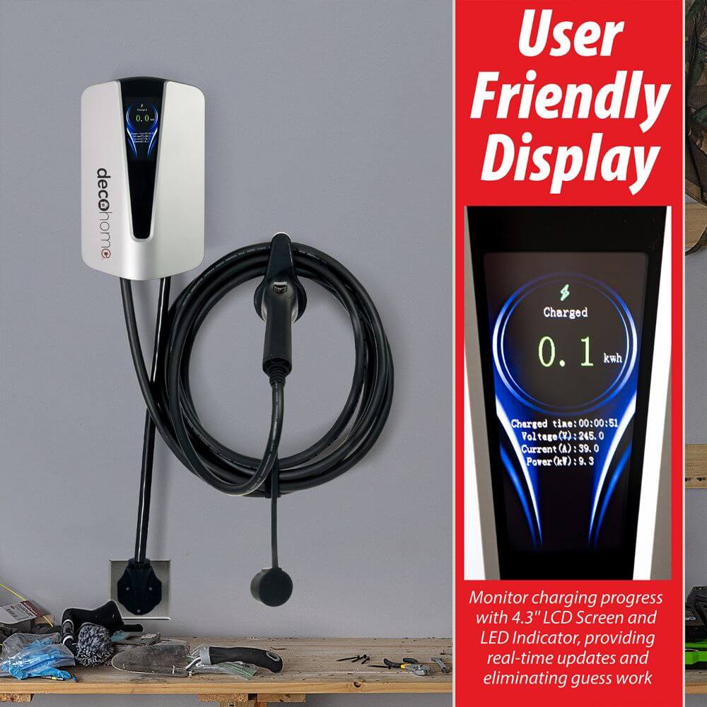 Deco Home Level 2 Wallbox EV Charging Station, IP54