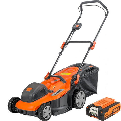 Deco Home Cordless Lawn Mower 16" Deck, 40V Battery, Push Start, 45L Grass Bag, Side Chute