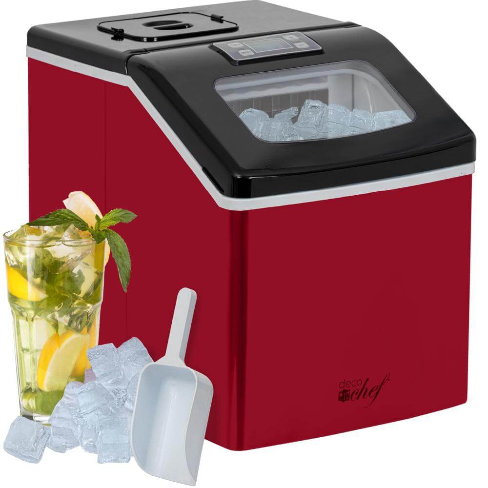 Deco Chef 44lb Countertop Ice Maker with 2.6lb Auto-Renew Basket - Stainless