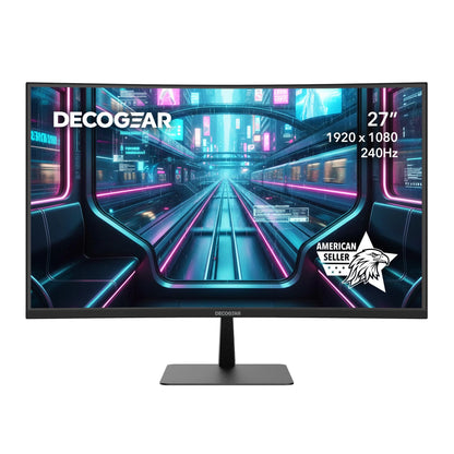 Deco Gear 27” 240 Hz Curved Monitor - Open Box