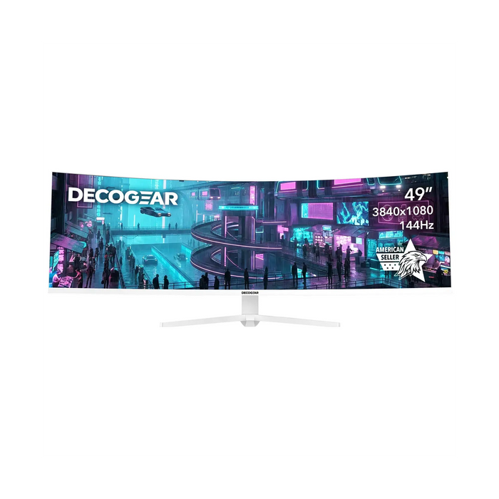 Deco Gear 49" Curved Ultrawide White Monitor