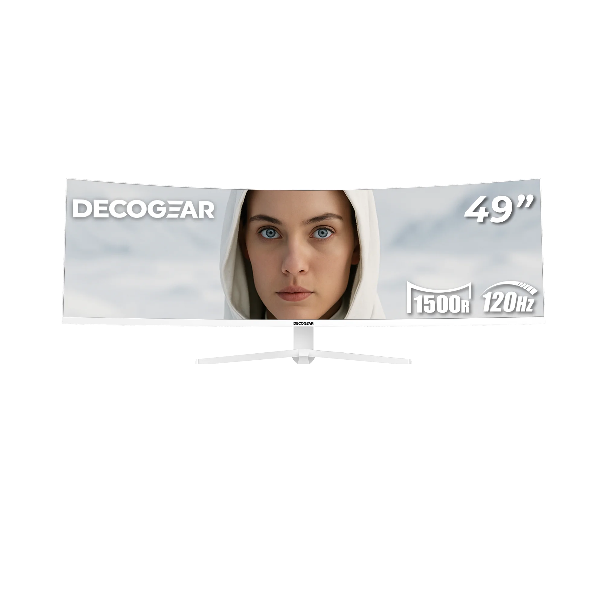Deco Gear 49" Curved Ultrawide White Monitor