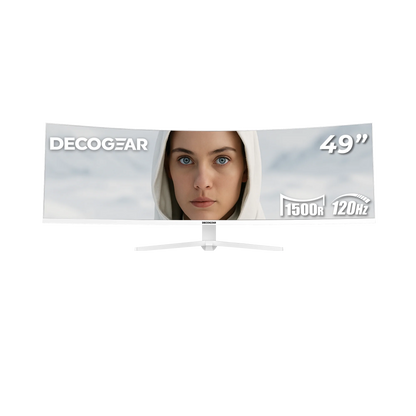 Deco Gear 49" Curved Ultrawide White Monitor