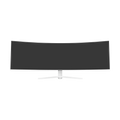 white ultrawide monitor