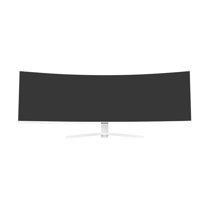 white ultrawide monitor