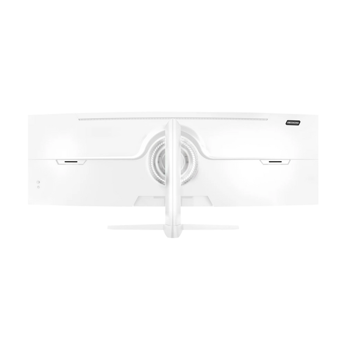 white ultrawide monitor