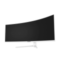 white ultrawide monitor