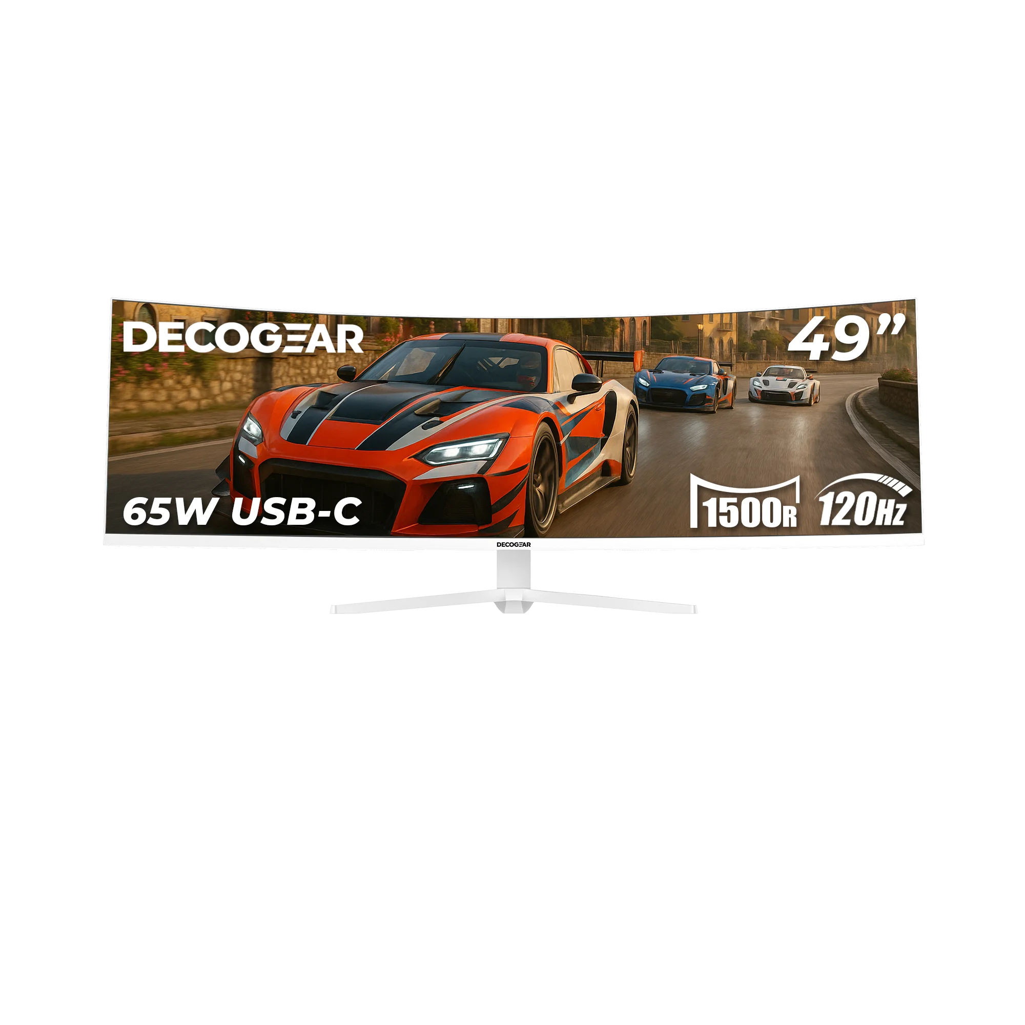 Deco Gear 49" White Curved 5K2K Ultrawide Gaming Monitor
