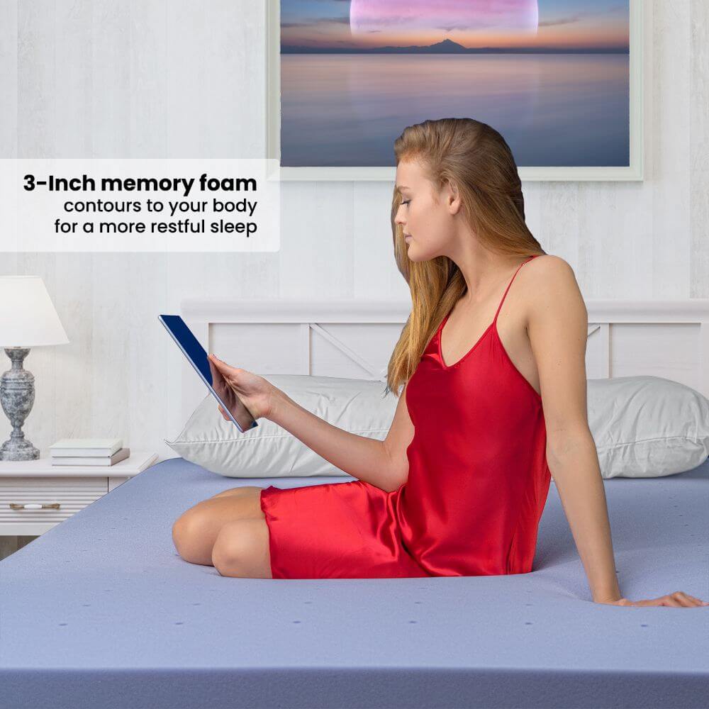 Deco Home 3 Inch Memory Foam Mattress Topper Deco Gear