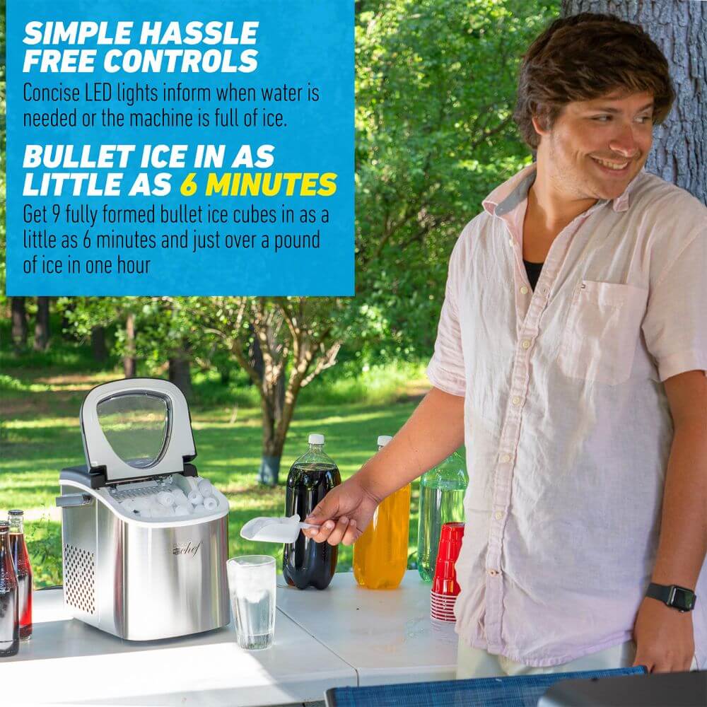 Ice Maker Machine for Countertop, 9 Bullet Ice Cubes Ready in 6 Minutes, 26lbs 2