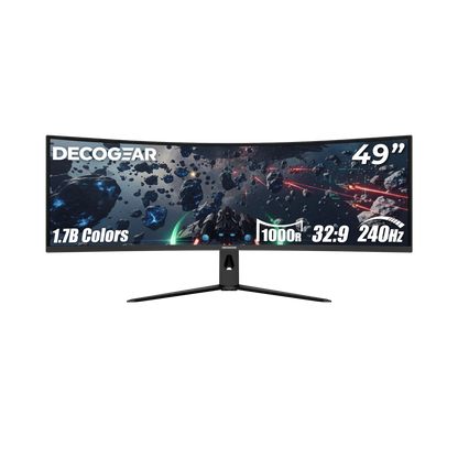 Deco Gear 49” Curved 240Hz R1000 Monitor - Open Box