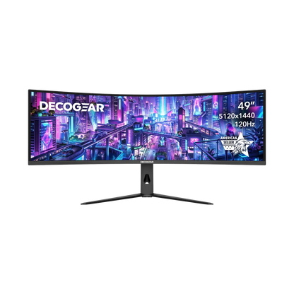 Deco Gear 49” Curved 120Hz R1000 Monitor - Open Box