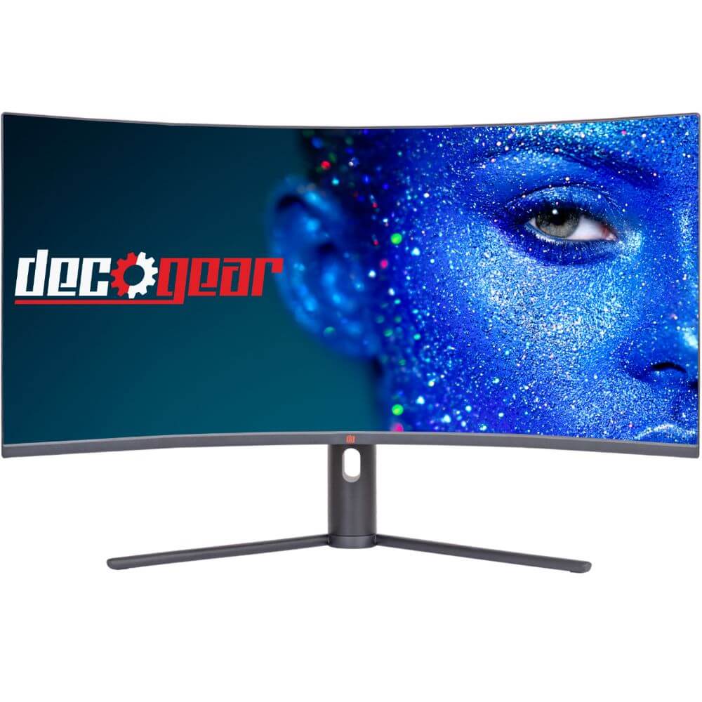 Deco Gear 34" 3440x1440 21:9 Ultrawide Curved Monitor, 144Hz, HDR10, 4000:1 Contrast Ratio, 6ms