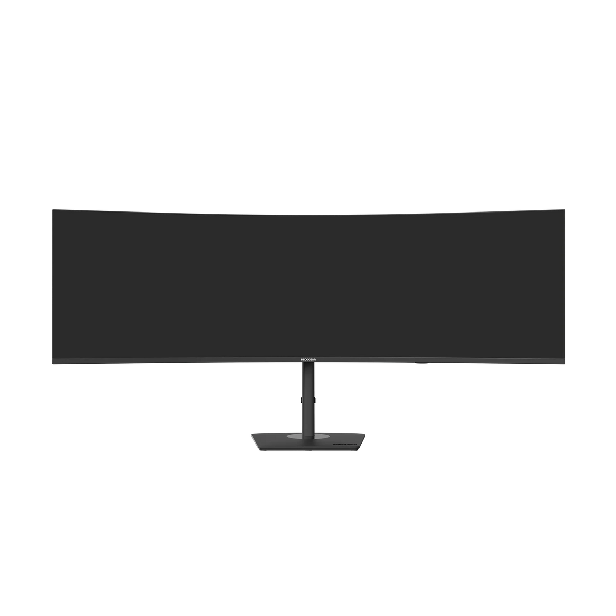 Deco Gear 49″ 165 Hz Monitor, front view, screen off