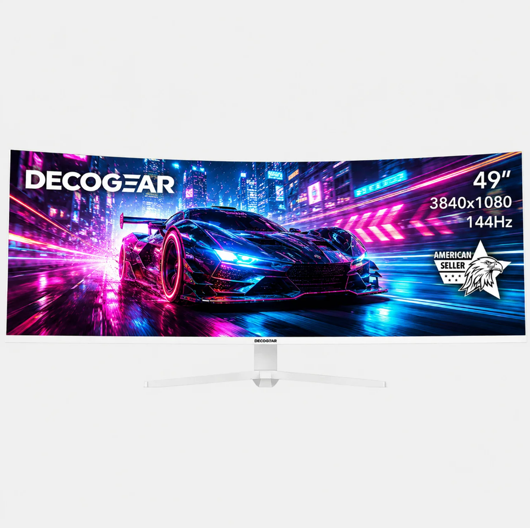 Deco Gear 49" Curved Ultrawide White Monitor