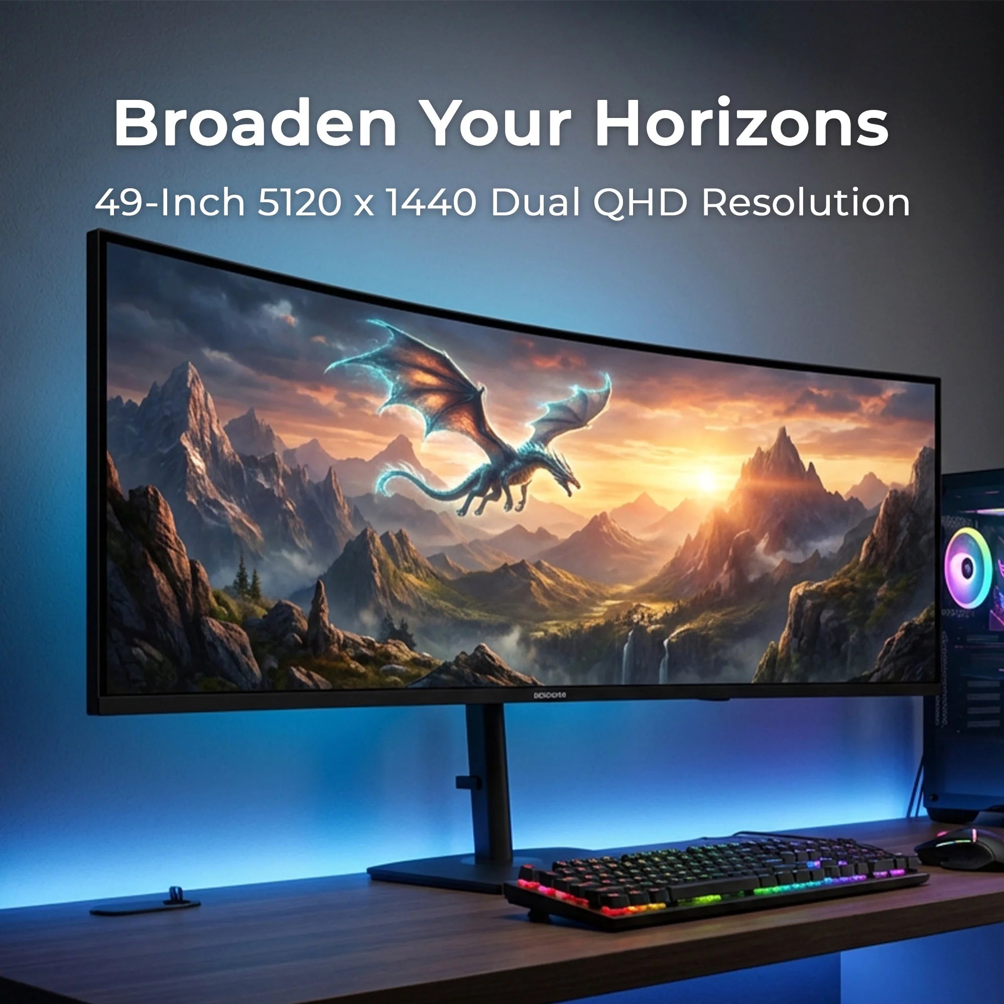 Deco Gear 49" Curved 5K Display | DQHD 120Hz Ultrawide Monitor