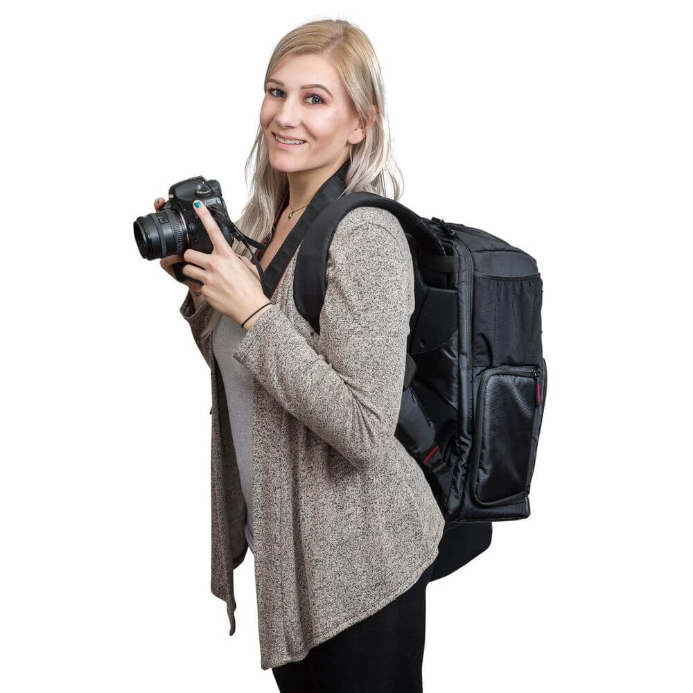 Deco Gear DSLR Camera Backpack, Customizable Compartments for Cameras, Lenses, Accessories & Laptop, Weather Protective, Perfect for Canon Nikon & Sony Photographers (Can Also Turn Into Sling Bag) - DecoGear