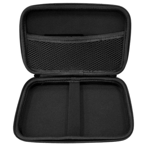 Deco Gear 7" Hard EVA Case for Tablets and GPS with Dual Zipper System - Black with Carbon Fiber Design - DecoGear