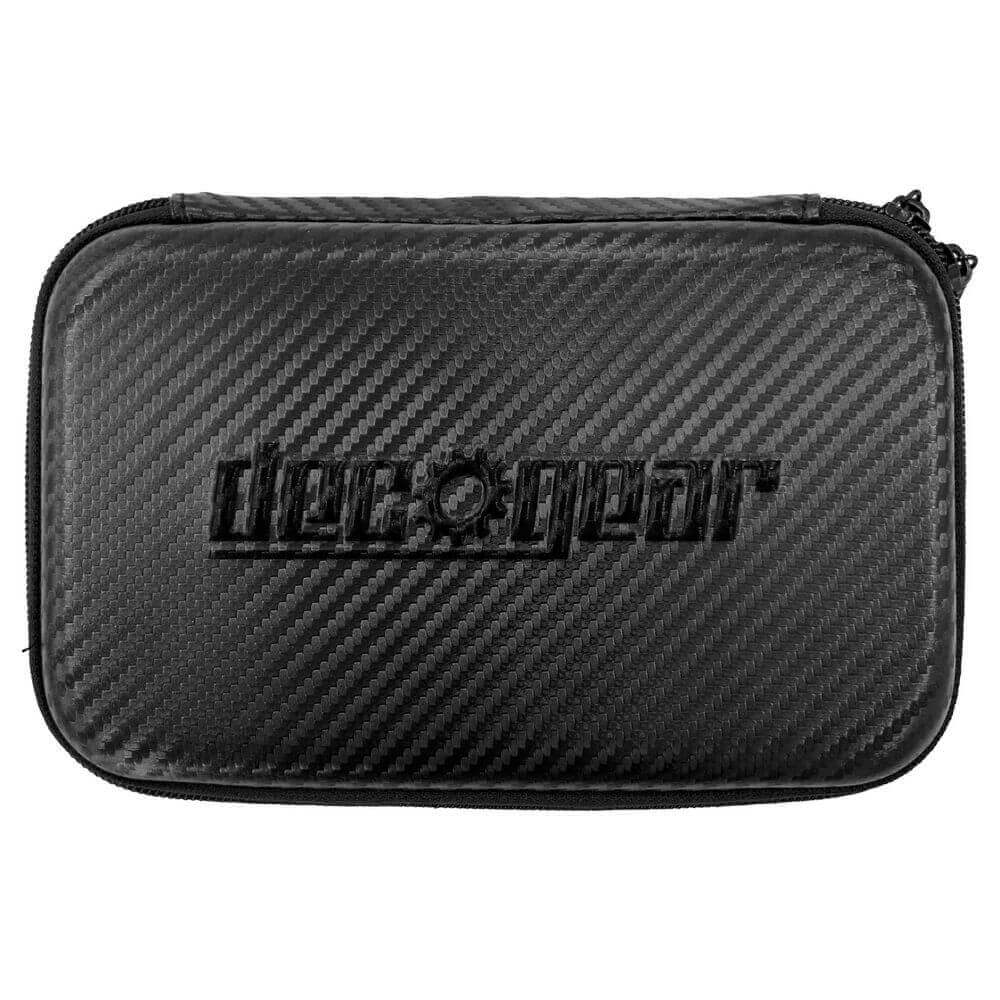 Deco Gear 7" Hard EVA Case for Tablets and GPS with Dual Zipper System - Black with Carbon Fiber Design - DecoGear